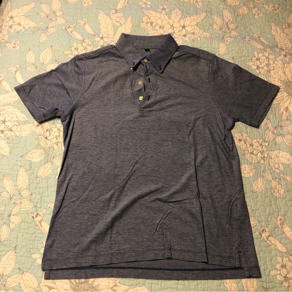 Dark Blue Short-Sleeve Polo Shirt (Brand Unknown)